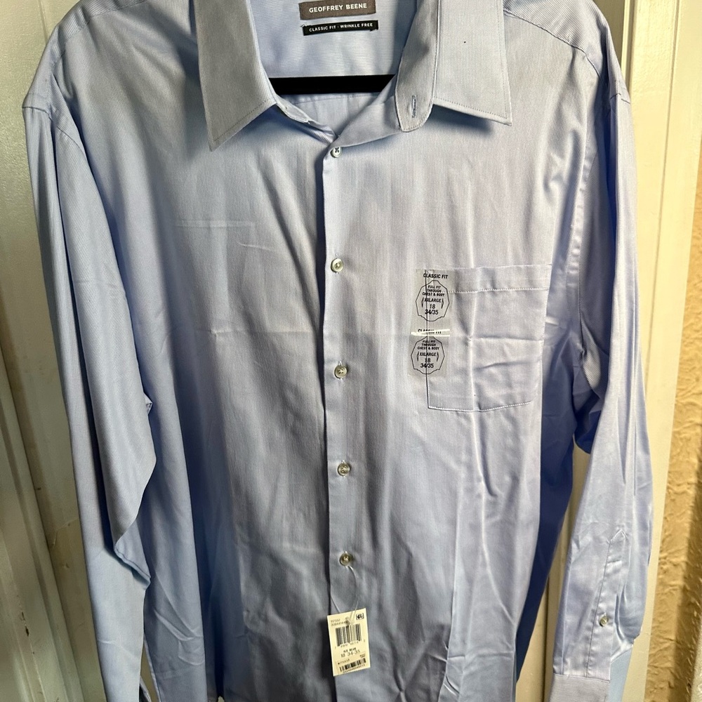Geoffrey Beene Men's Blue Dress Shirt